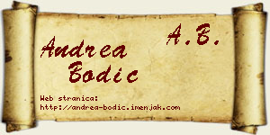 Andrea Bodić vizit kartica